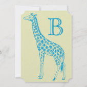 Giraffe Baby Boy Shower-uitnodigingen Kaart (Achterkant)