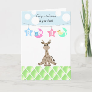 Giraffe Baby Felicitaties Kaart