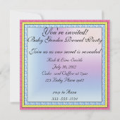 Giraffe Baby Genre Reveal Party Invitation (Dos)