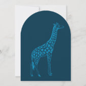 Giraffe Baby Girl Douche Invitations (Dos)