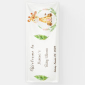  Giraffe Baby shower Banner (Verticaal)