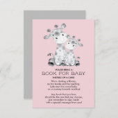 Giraffe Baby shower Boek voor Baby Kaart (Voorkant / Achterkant)