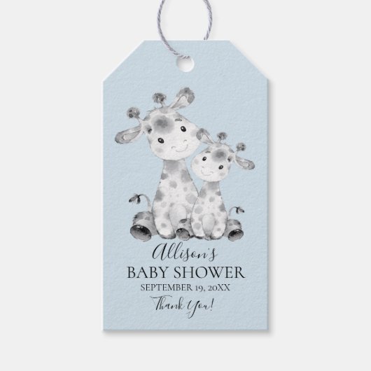 Giraffe Baby shower Favor Cadeau Label Cadeaulabel (Voorkant)