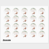 Giraffe baby shower gunst sticker (Vel)
