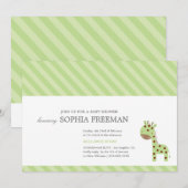 GIRAFFE | BABY SHOWER INVITATIE KAART (Voorkant / Achterkant)