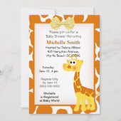 Giraffe Baby Shower Invitations (Devant)