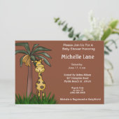 Giraffe Baby Shower Invitations (Debout devant)