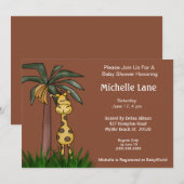 Giraffe Baby Shower Invitations (Devant / Derrière)