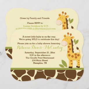 Giraffe Baby shower Kaart
