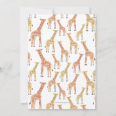 Giraffe Baby shower Kaart (Achterkant)