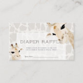 Giraffe Baby shower Luier Raffle Ticket Informatiekaartje (Voorkant)
