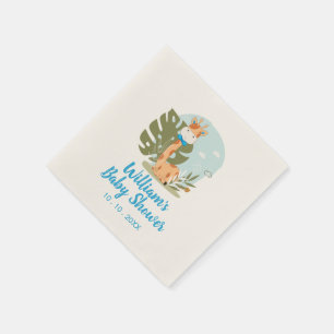 Giraffe Baby shower Napkin (Boy Safari Animal) Servet