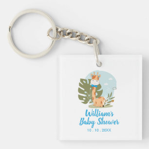 Giraffe Baby shower Napkin (Boy Safari Animal) Sleutelhanger