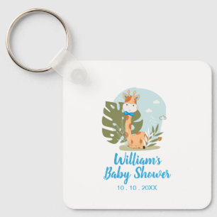 Giraffe Baby shower Napkin (Boy Safari Animal) Sleutelhanger