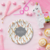 Giraffe Baby shower Papieren Bordje (Feest)