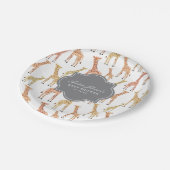 Giraffe Baby shower Papieren Bordje (Gekanteld)