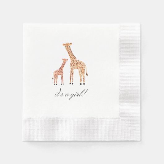 Giraffe Baby shower Servetten (Voorkant)