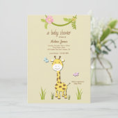 Giraffe Baby shower Uitnodiging (Staand voorkant)