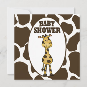 Giraffe Baby shower Uitnodiging