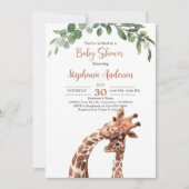 Giraffe Baby shower Uitnodiging (Voorkant)