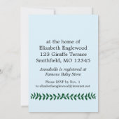 Giraffe Baby shower Uitnodiging (Achterkant)