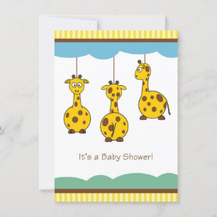 Giraffe Baby shower Uitnodiging
