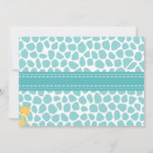 Giraffe Baby Shower-uitnodigingen Kaart (Achterkant)