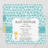 Giraffe Baby Shower-uitnodigingen Kaart (Voorkant / Achterkant)