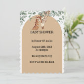 GIRAFFE BABY SHOWER VERT INVITATION (Debout devant)