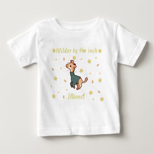 Giraffe Baby Tee – Custom Name (Voorkant)