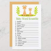 Giraffe Baby word scramble game (Voorkant / Achterkant)