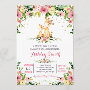 Giraffe Babyschoenen voor meisjes Baby Kaart