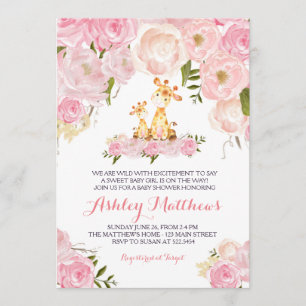 Giraffe Babyschoenen voor meisjes Baby Kaart