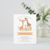 Giraffe Baisers Baby shower Invitation (Debout devant)