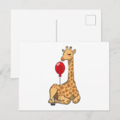 Giraffe Ballon Briefkaart (Voorkant / Achterkant)