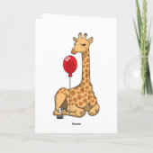 Giraffe Ballon Kaart (Achterkant)