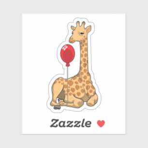 Giraffe ballon sticker