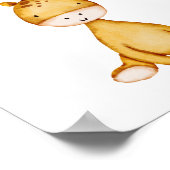 Giraffe Balloon Nursery Poster Enfants Décor Chamb (Coin)