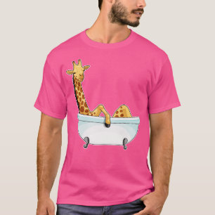 Giraffe Bath Bathtub T-shirt