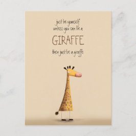 Giraffe - Be yourself Briefkaart