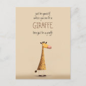 Giraffe - Be yourself Briefkaart (Voorkant)