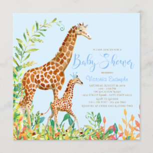 Giraffe bébé douche Invitations