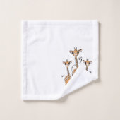 Giraffe Bébé mignonne, animaux de safari (Gant de toilette)