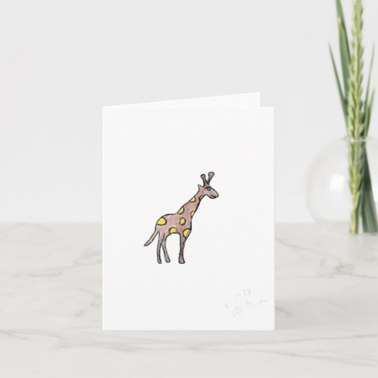 Giraffe Bedankkaart (Voorkant)