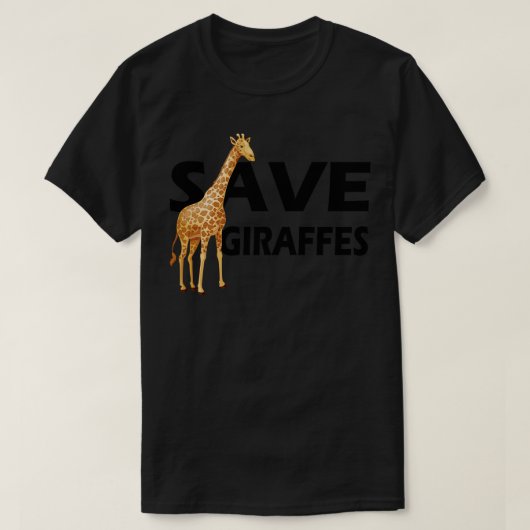 Giraffe Bespaar Giraffes T-shirt (Design voorkant)