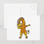 Giraffe bij Hip Hop Dance Dab Briefkaart (Voorkant / Achterkant)