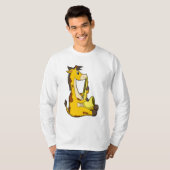 Giraffe bij Muziek met Saxophone.PNG T-shirt (Voorkant volledig)