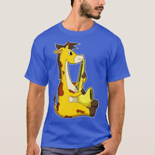 Giraffe bij Muziek met Saxophone T-shirt