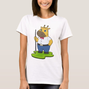Giraffe Biljart Keusporten T-shirt