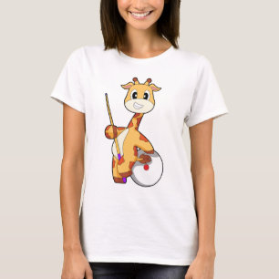 Giraffe Biljart Keusporten T-shirt